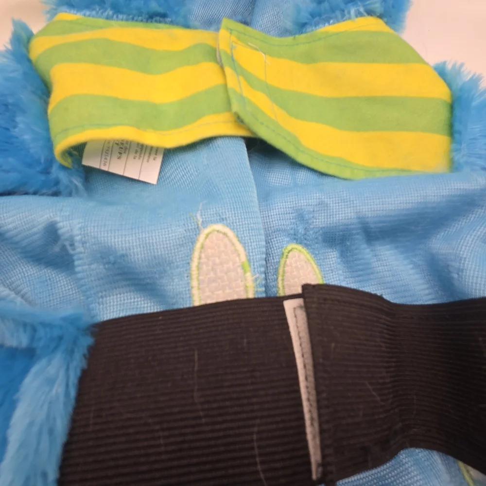 Sweet Cheeks Blue Green Monster Hooded Dog Costume Large